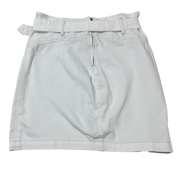 Free People Boho White Belted Mini Jean Skirt Women’s Size 10 - Picture 3 of 12